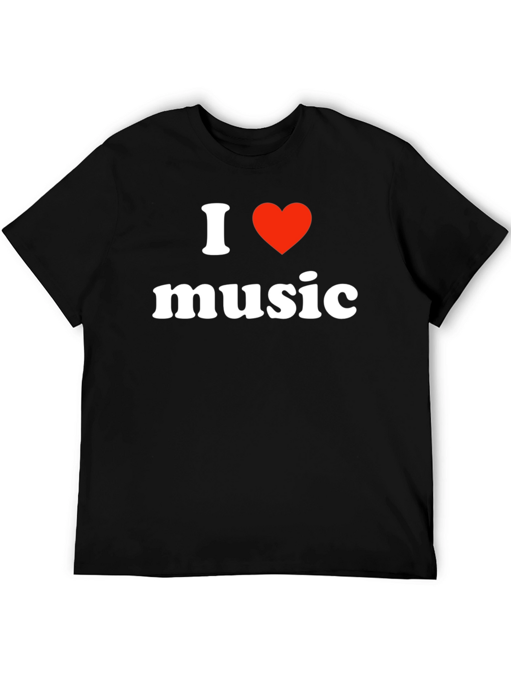 I Heart Music Black T-Shirt
