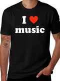 I Heart Music Black T-Shirt