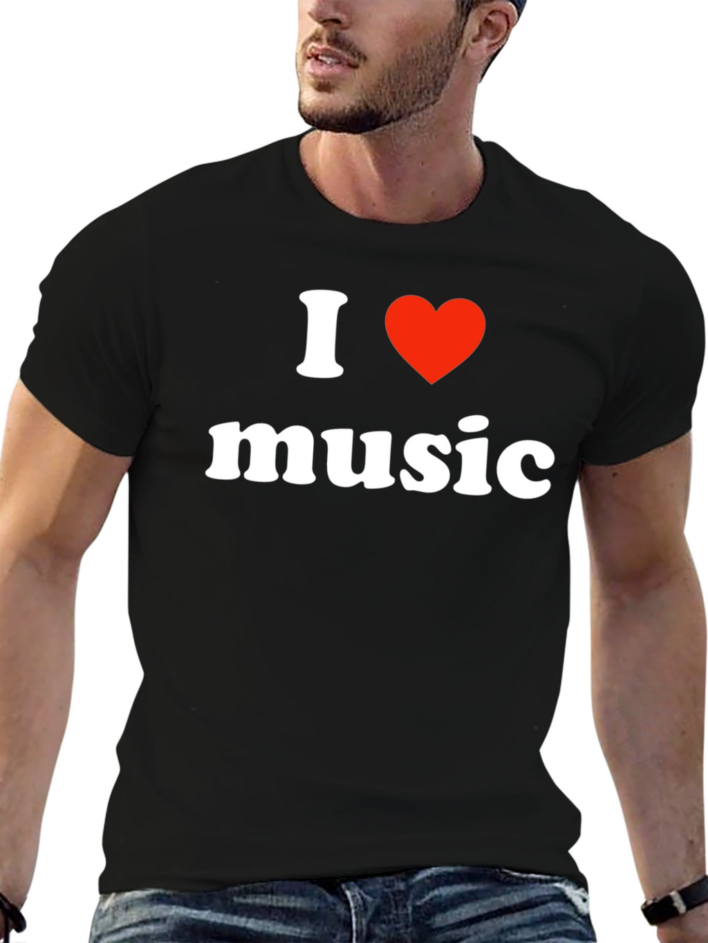 I Heart Music Black T-Shirt