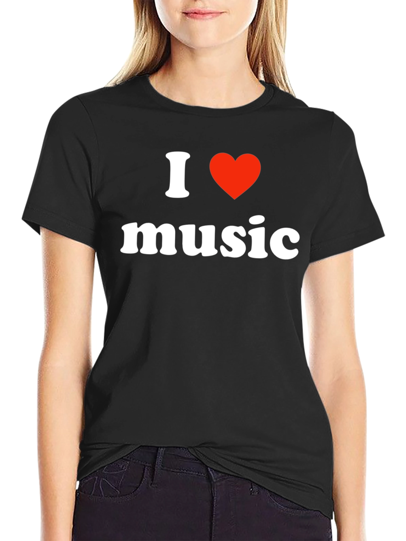 I Heart Music Black T-Shirt