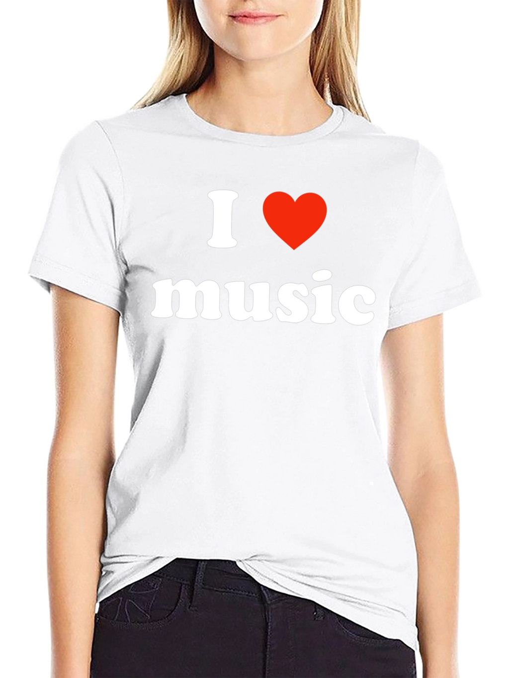 I Heart Music Black T-Shirt