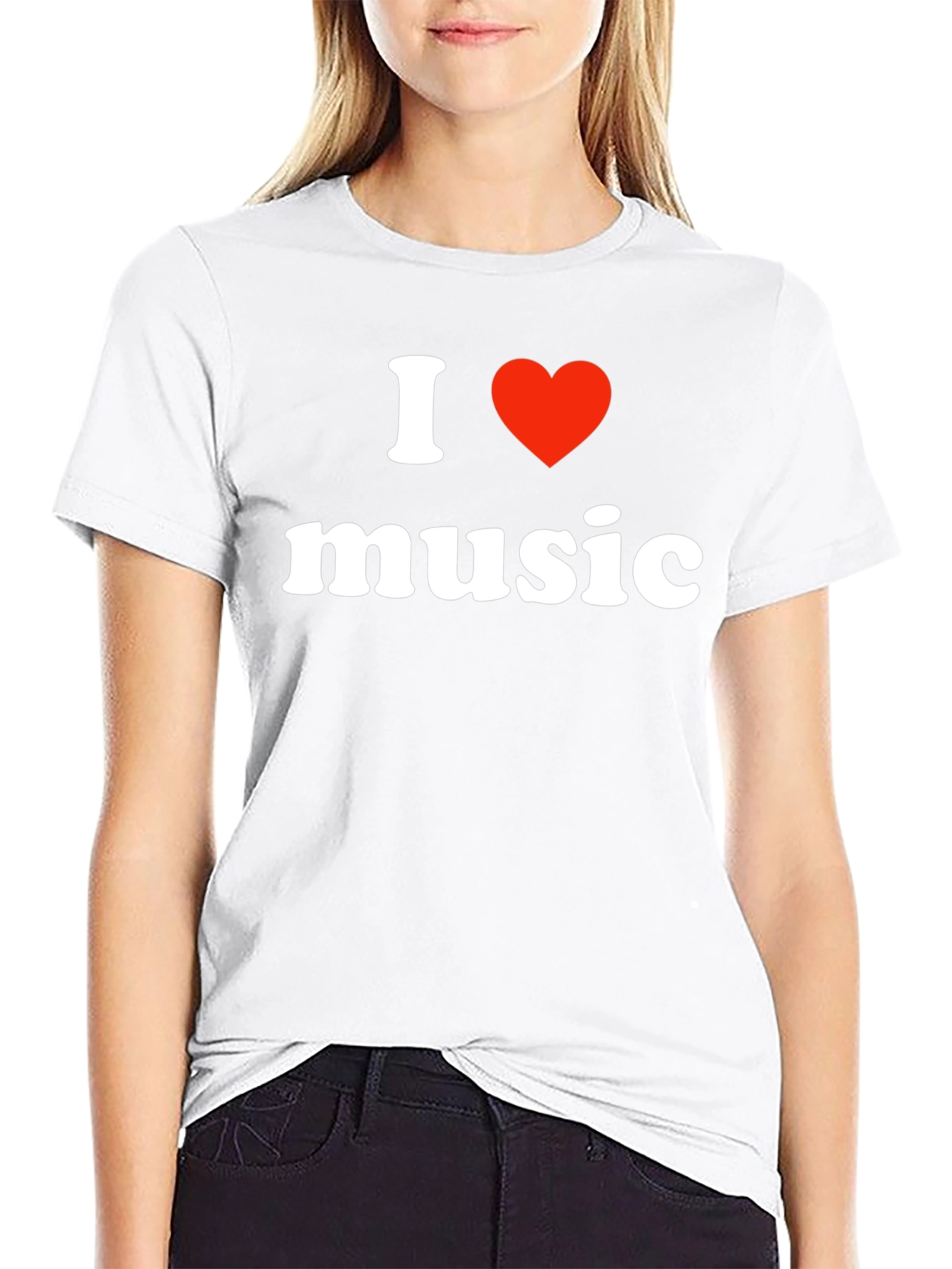 I Heart Music Black T-Shirt