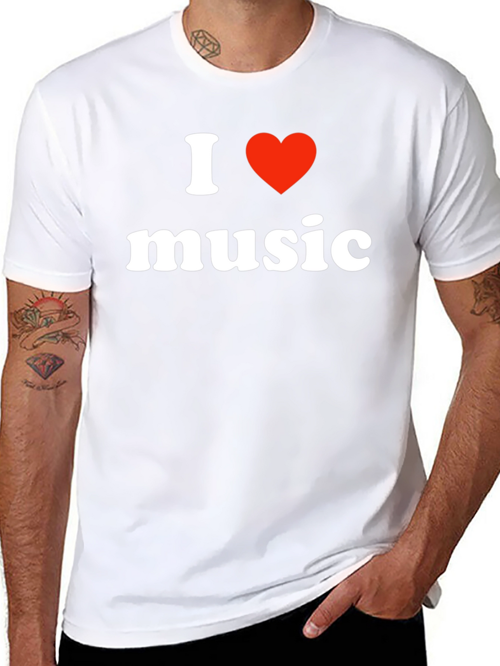 I Heart Music Black T-Shirt